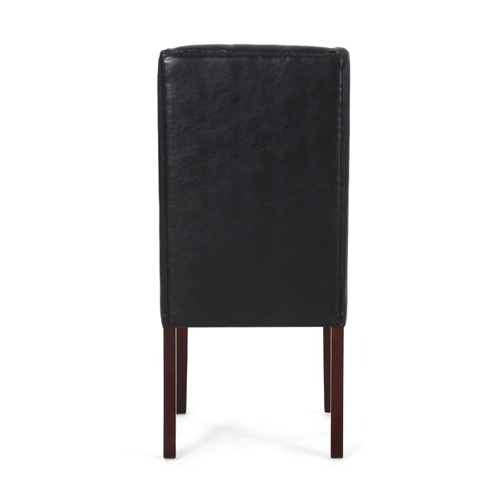 Sophisticated Tufted Dining Chair With High Back Design