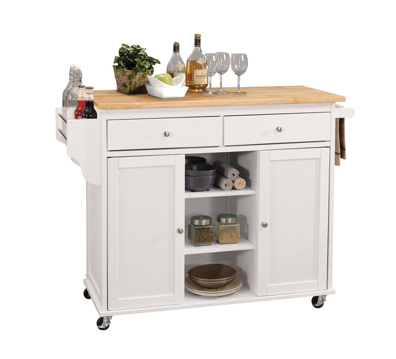 Tullarick - Kitchen Cart - Natural / White