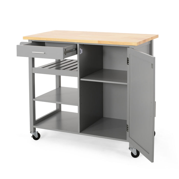 Contemporary Design Kitchen Cart With Wheels