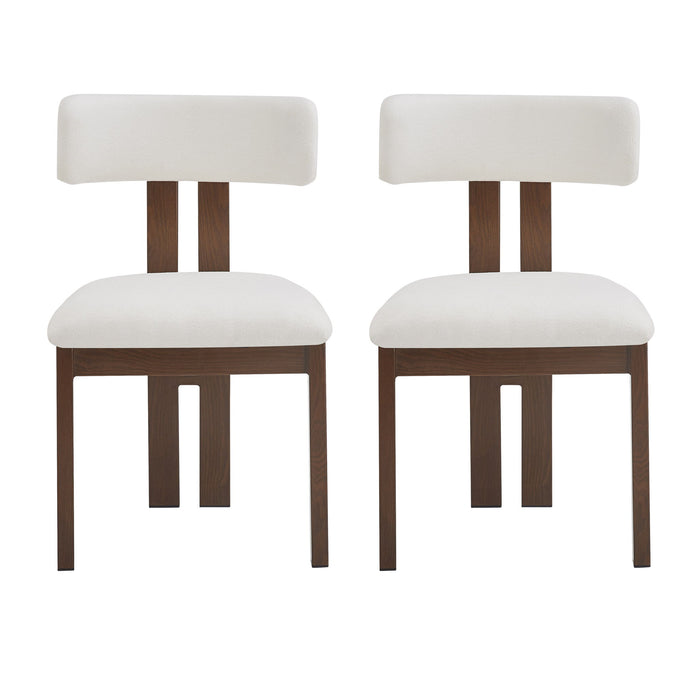 Modern Upholstered Armless Dining Chairs With Metal Legs