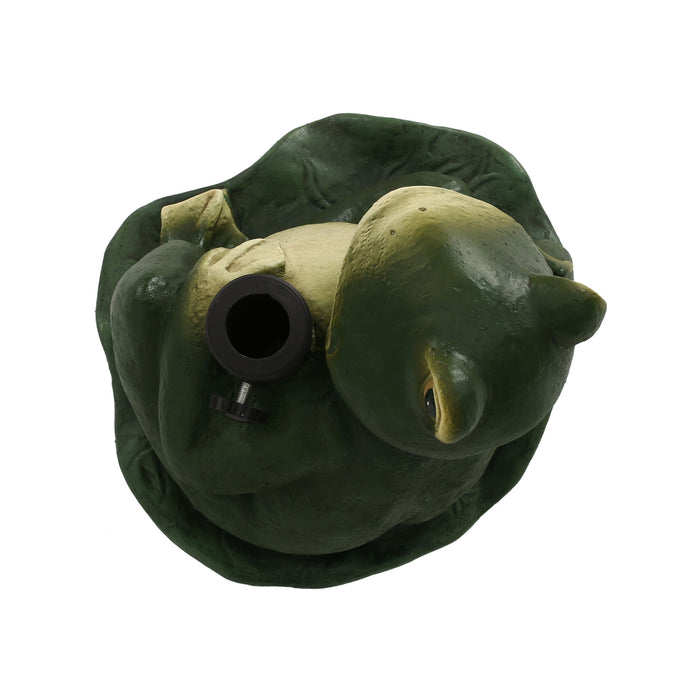 Charming Frog Prince Umbrella Base With Concrete Design - Green