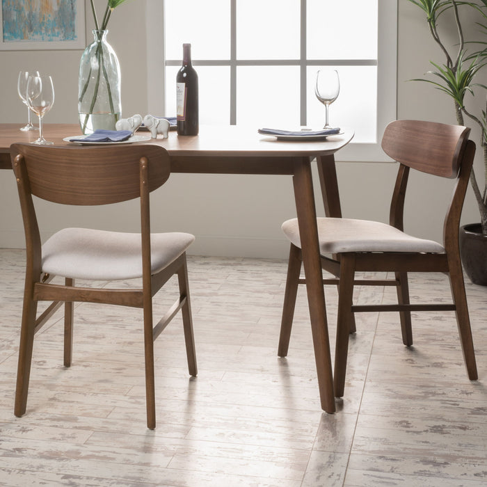 Elegant Fabric Dining Chair With Cushioned Seat
