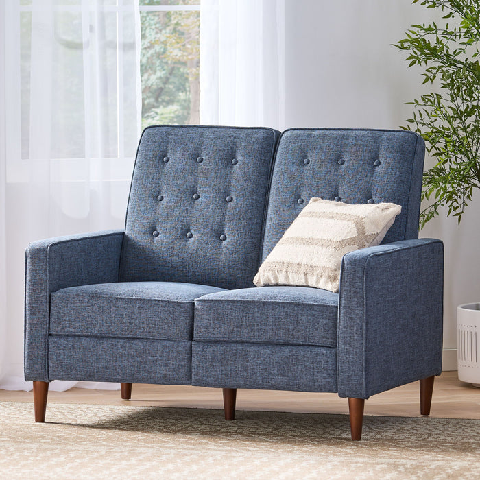 Manville - Contemporary Tufted Loveseat Pushback Recliner