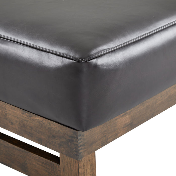 Modern Upholstered Cocktail Ottoman Bench With Cushion Top