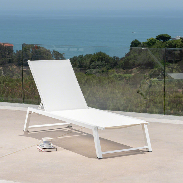 Myers - Chaise Lounge - White