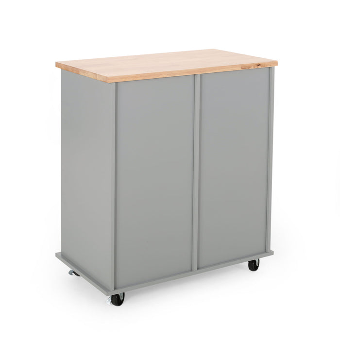 Yohaan - Contemporary Kitchen Cart With Wheels