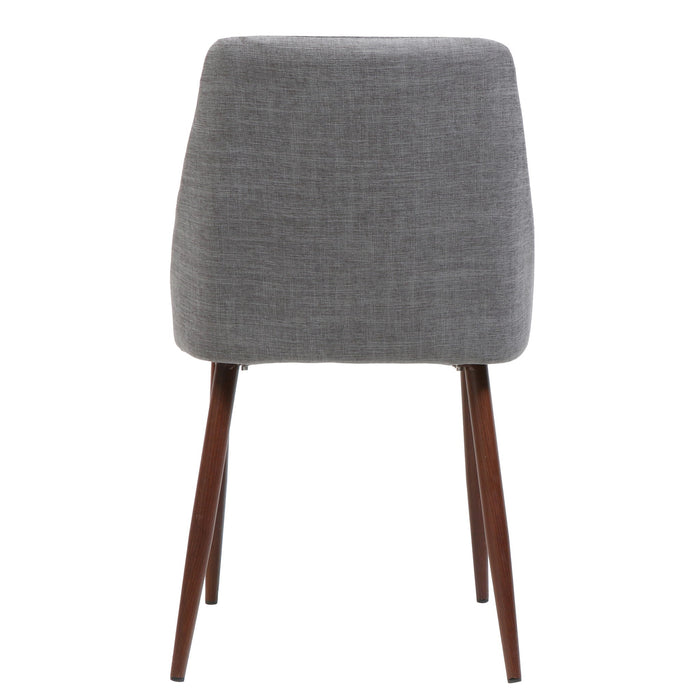 Modern Dining Chair With Iron Legs And Wood Finish