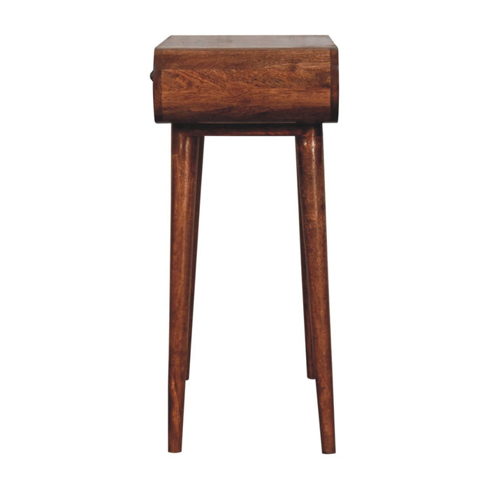 Mini Dressing Table With Foldable Mirror - Caramel