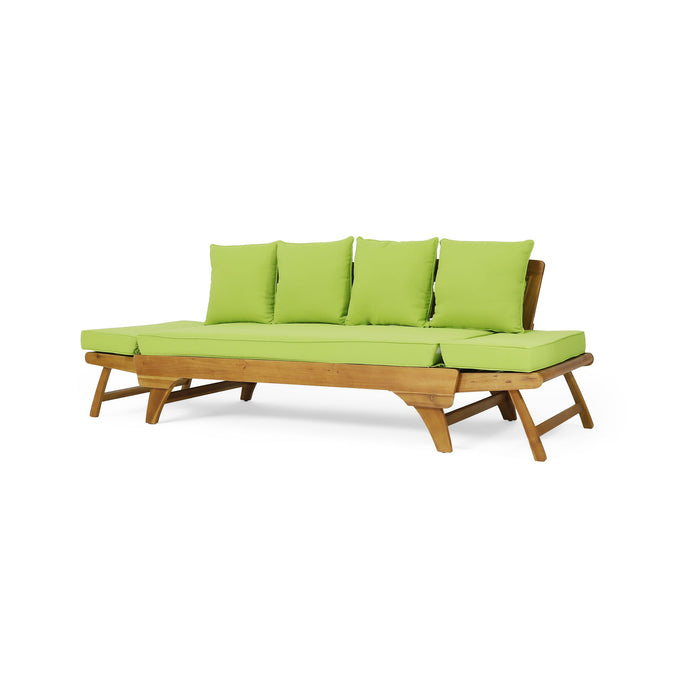 Outdoor Acacia Wood Expandable Daybed With Cushions