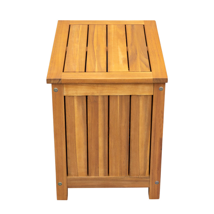Portside - Wooden Deck Box 30 Gallons Storage Bench - Teak