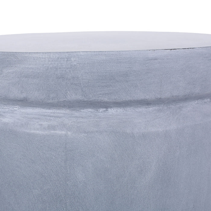 Outdoor Concrete End Table - Light Blue