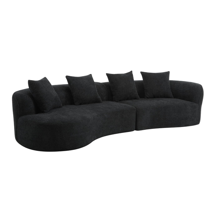 Elegant Curved Sectional Sofa With Full Foam Comfort