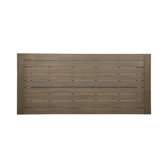 Outdoor Dining Table - Gray / Rustic Metal