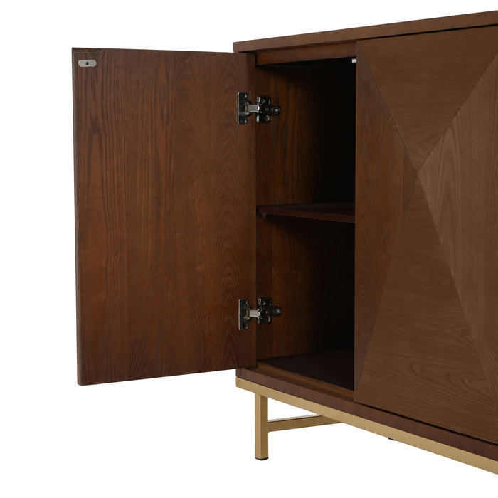 Tamid - Modern Wide Handcrafted Sideboard With Adjustable Shelves