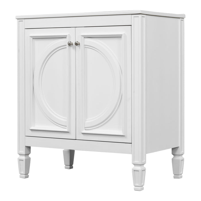 Bathroom Vanity With Sink With 2 Doors And Adjustable Shelf