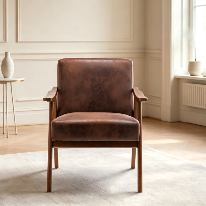 Accent Chair, Classic Mid Century Modern For Extra Seating