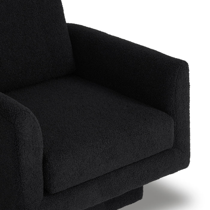 360° Modern Swivel Accent Chair Round Armchair, Thick Padded Single Lounge Sofa Upholstered Comfy