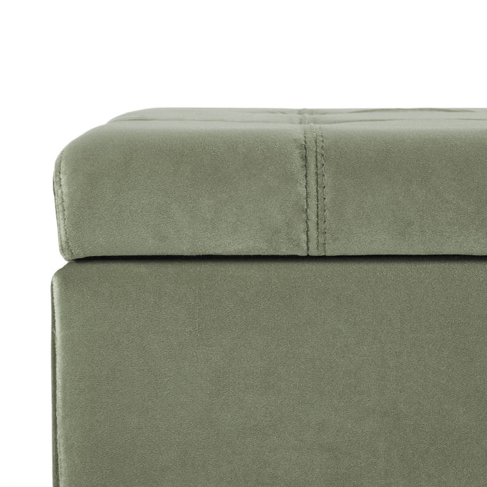Wendover - Elegant Velvet Tufted Storage Bench With Lift-Up Top And Birch Wood Legs