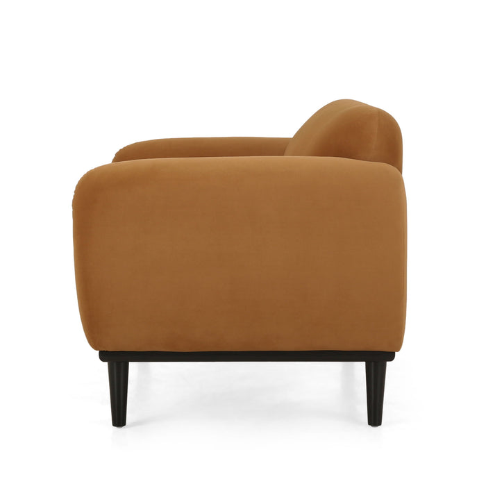 Sway - Upholstered Loveseat With Wood Legs And Round Arms