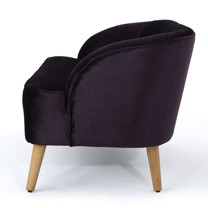 Modern Classic Shell Backed Loveseat