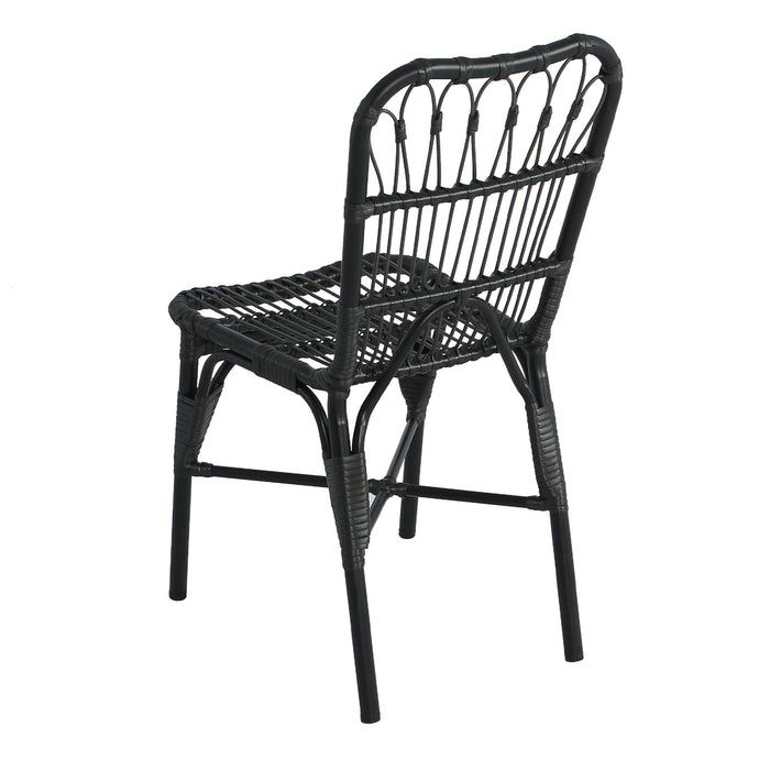 Outdoor Wicker Patio Dining Chairs Set With Durable Frame And Rattan Weave