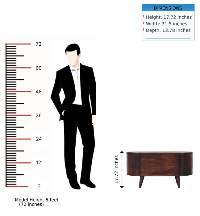 Rounded Lid Up Blanket Box