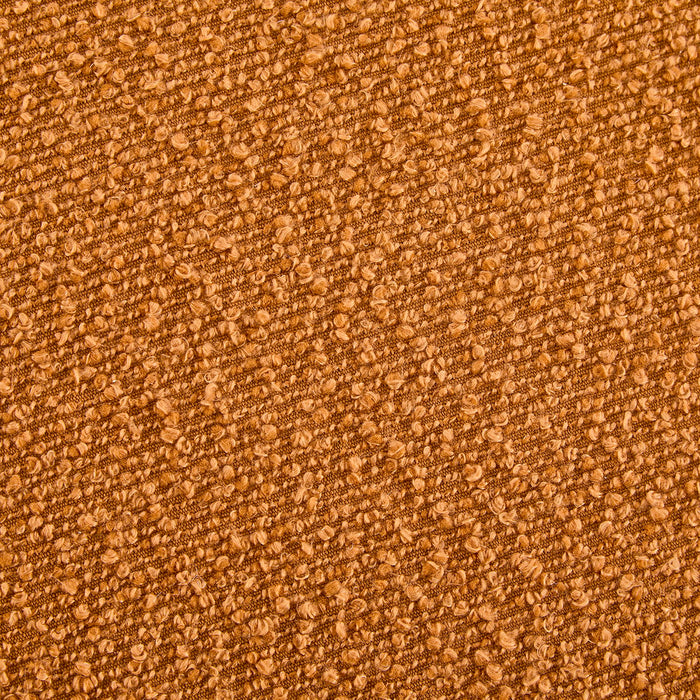 Modish - Round Ottoman - Natural Wood / Pumpkin Orange