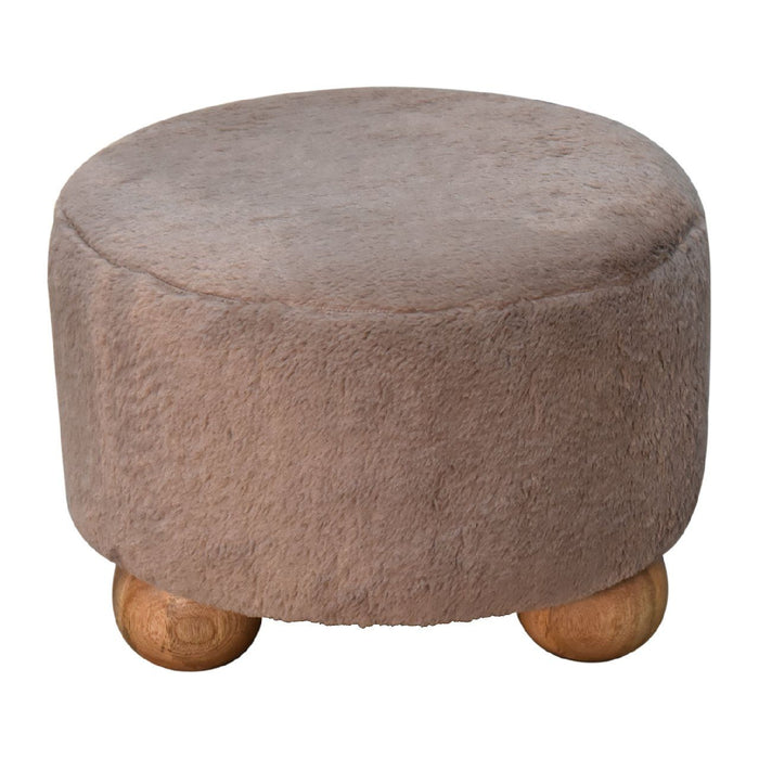 Round Ball Footstool - Mocha