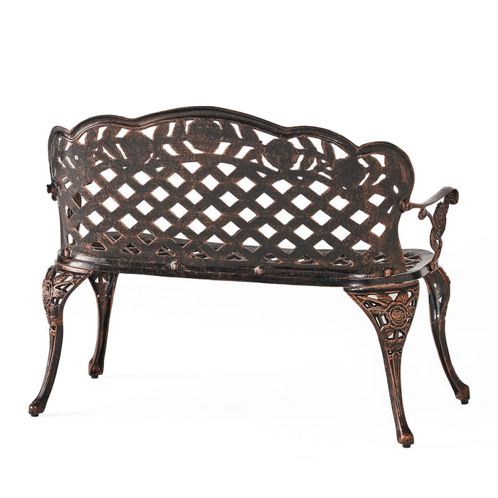 Lucia - Outdoor Garden Bench - Copper