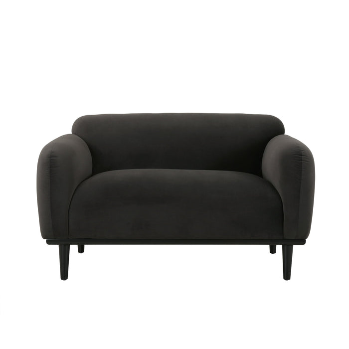 Sway - Upholstered Loveseat With Wood Legs And Round Arms