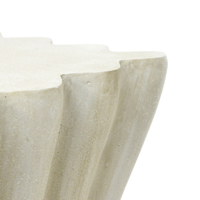 Mgo Archaistic Wavy Side Table - Antique Sandstone