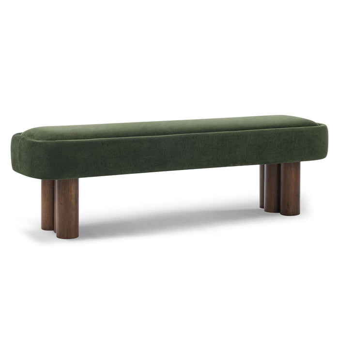 Indoor Upholstered Dining Bench - Green