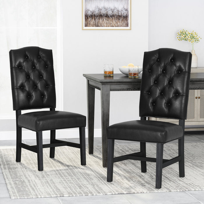 Elegant Dining Chair With Button Tufted Design