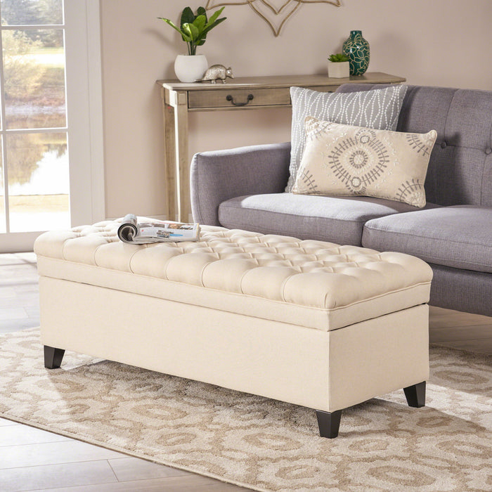 Juliana - Storage Ottoman With Birch Legs