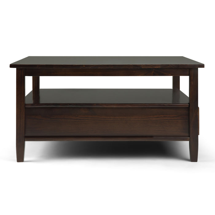 Warm Shaker - Square Coffee Table - Tobacco Brown