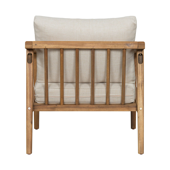 Westin - Outdoor Acacia Wood 4 Pieces Chat Set - Teak / Beige