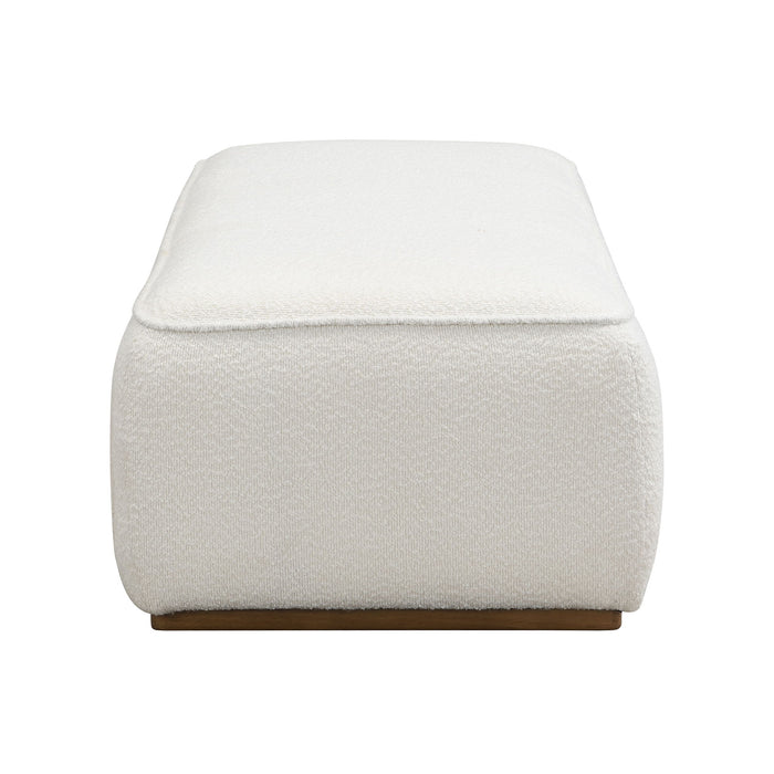 Grainy Footstool For Home - Beige
