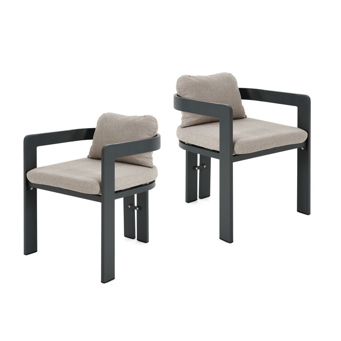 Pula - Patio Outdoor Aluminum Dining Chair (Set of 2)