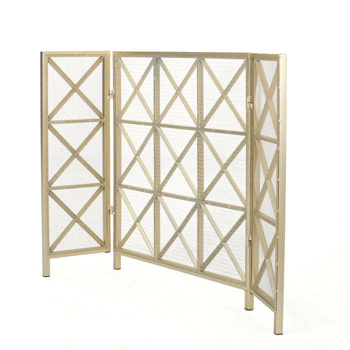 Margaret - 3 Panel Fireplace Screen Iron