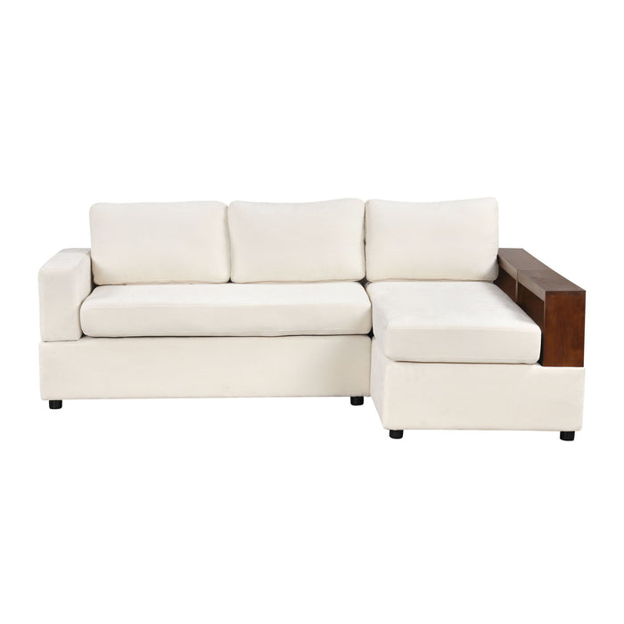 Sectional Sofa Upholstered Sofa Couch With Reversible Armrests For Living Room