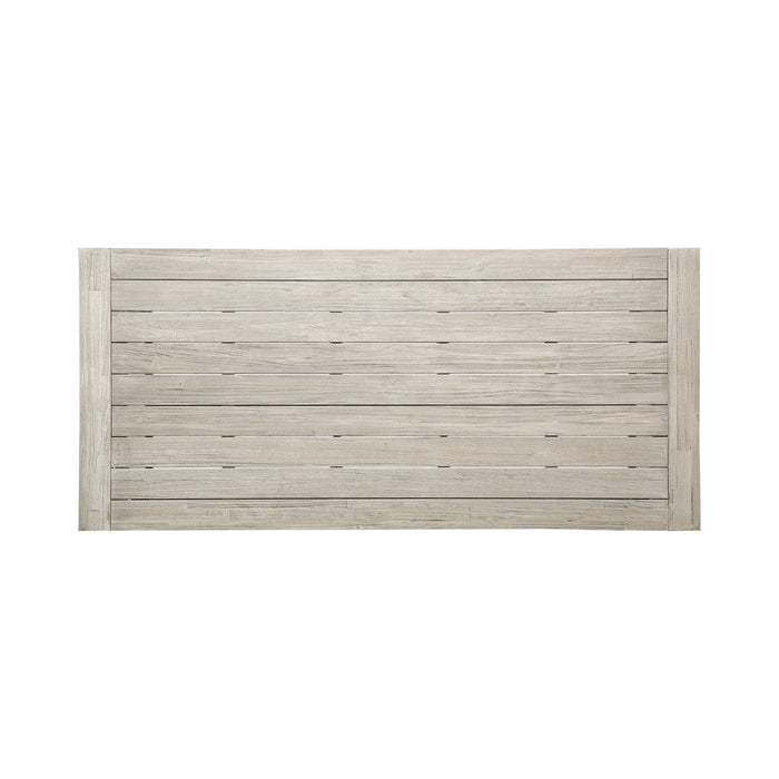 Equilibrium - Outdoor Dining Table With Wooden Frame And Slat Top