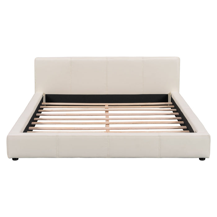 Stylish Upholstered Bed With Birch Wood Frame