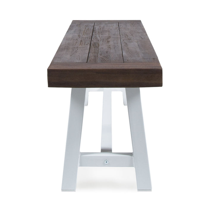 Tranquilizer - Outdoor Acacia Wood Bench With Slat Panel Design