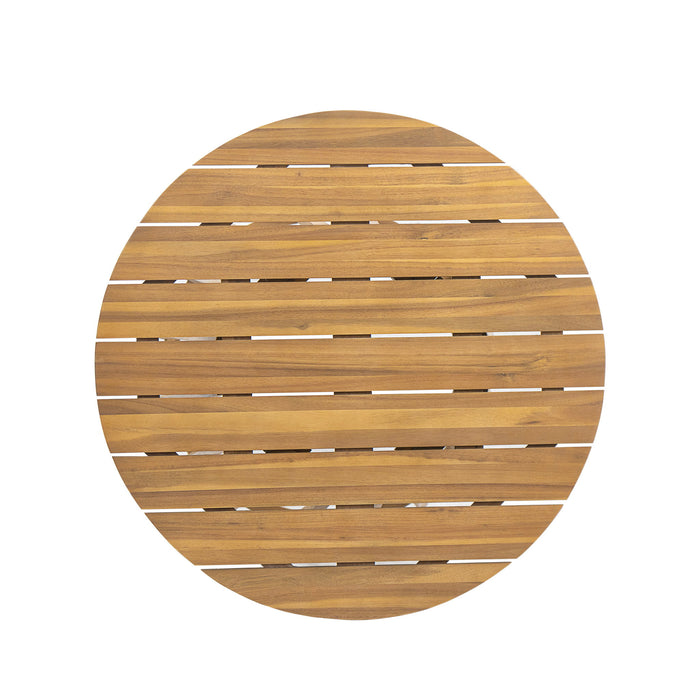 Outdoor 3 Pieces Dining Set With Cushions - Teak - Teak