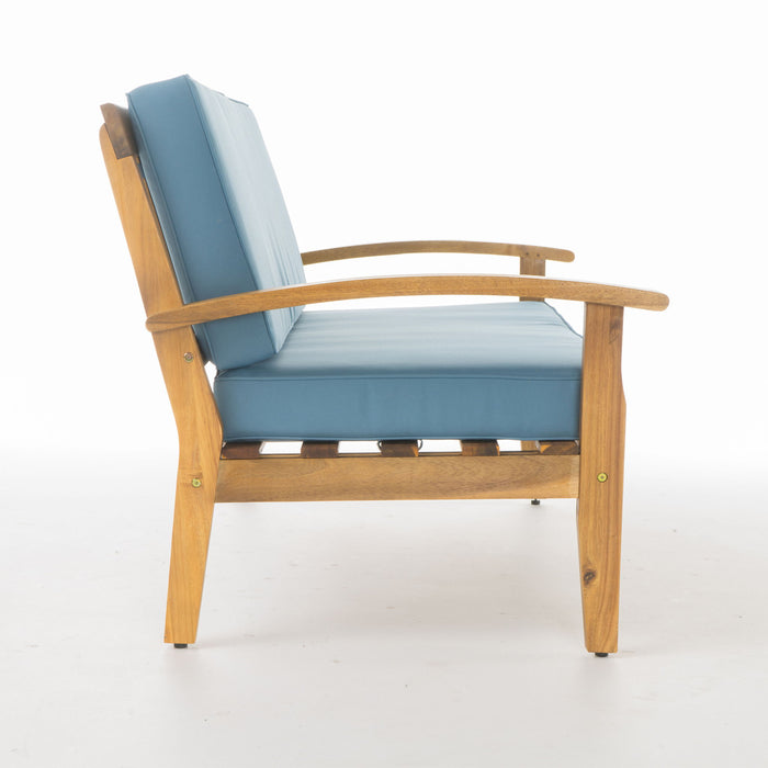 Shynel - Outdoor Seating Group With Cushions 4 Person Comfortable Design - Teak