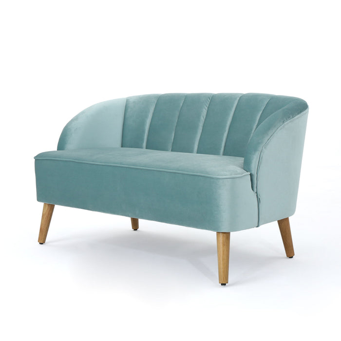 Modern Classic Shell Backed Loveseat