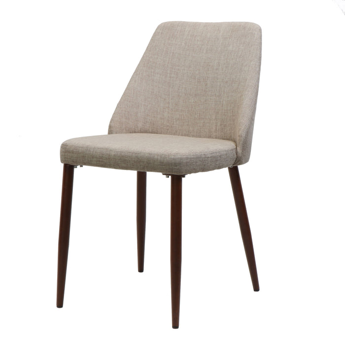 Modern Dining Chair With Iron Legs And Wood Finish