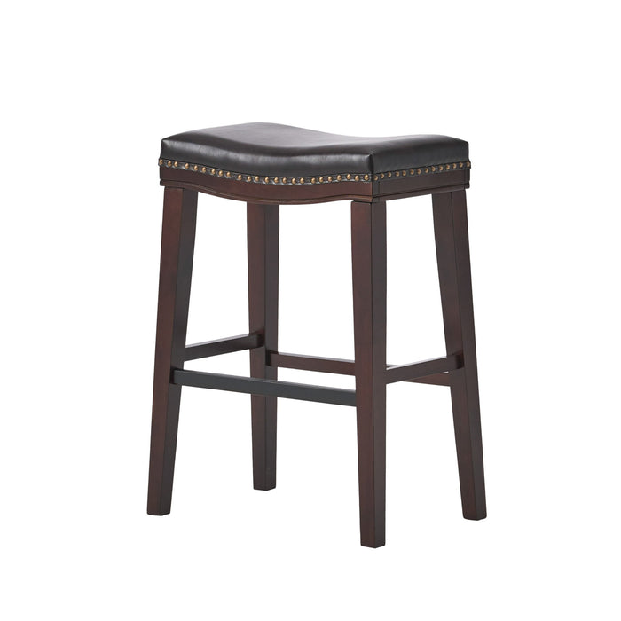 Elegant Saddle Stool With Curved Seat Comfort - Brown