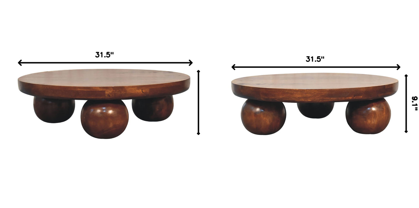 Central Ball Table - Chestnut