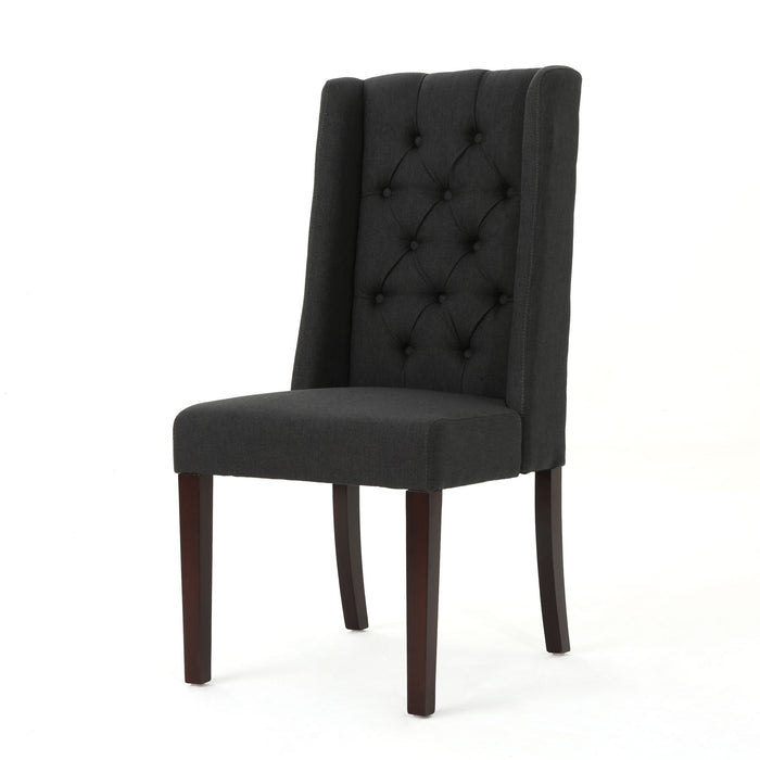 Sophisticated Tufted Dining Chair With High Back Design